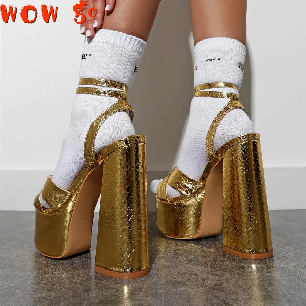 

Big Size 43 INS Brand Bowknot Heels Women Platform Sandals Sexy Party Dress Luxury Elegant Trendy Quality Gold Fashion Shoes
