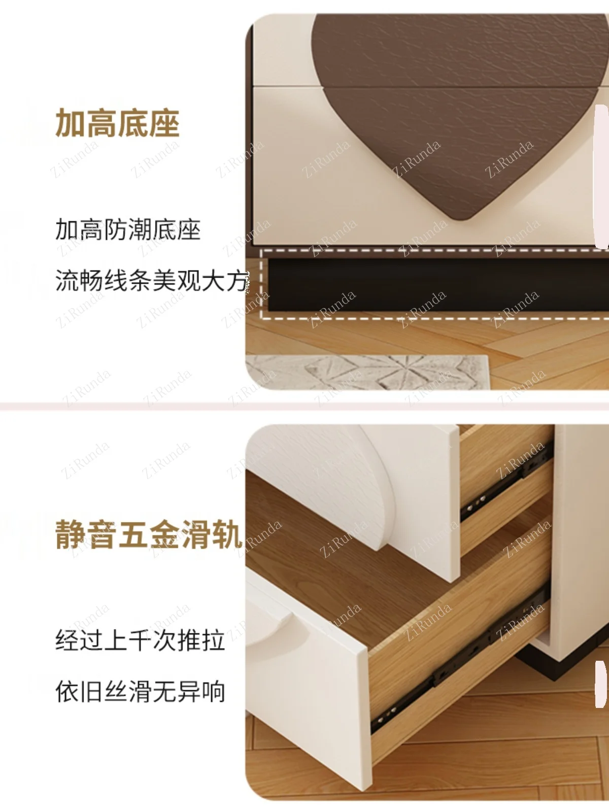 *Children's room solid wood bedside table