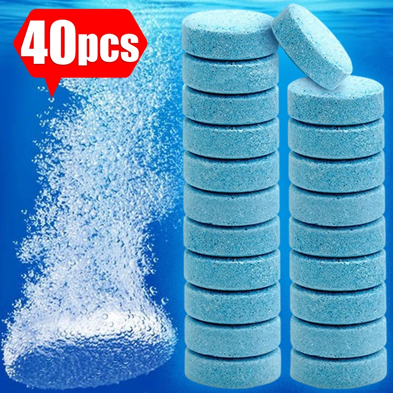 40Pcs Car Effervescent Tablets Windshield Cleaner Windscreen Wiper Washing Home Toilet Window