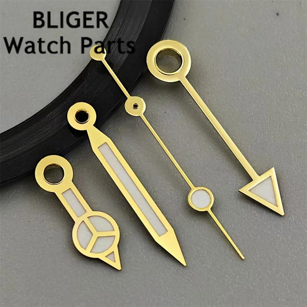 BLIGER Quartz Watch Hands Silver Black Gold Rose Gold Watch Hands Green Luminous Fit RONDA 515-24H Quartz Movement