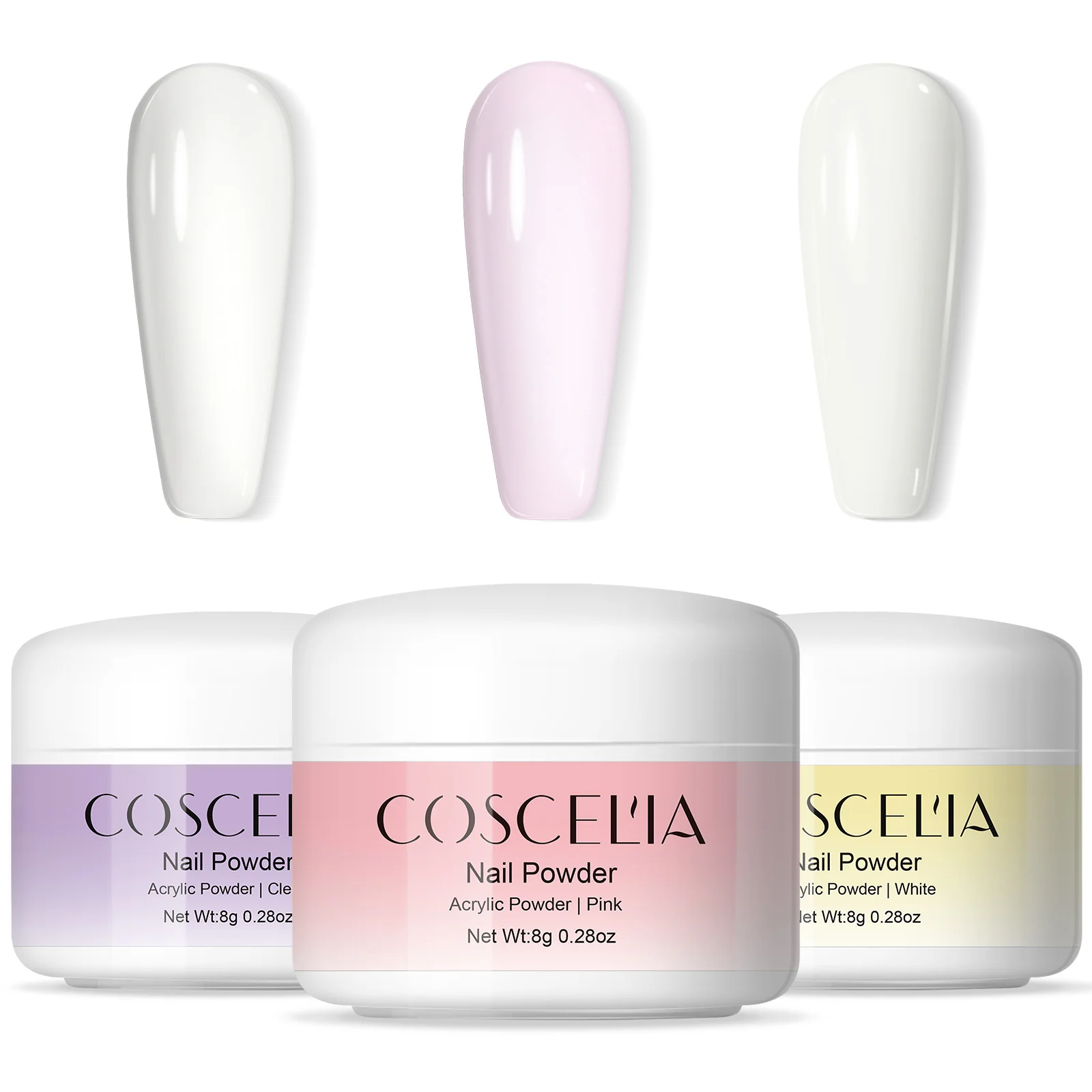 COSCELIA Crystal Powder Nail Extension Tool Set