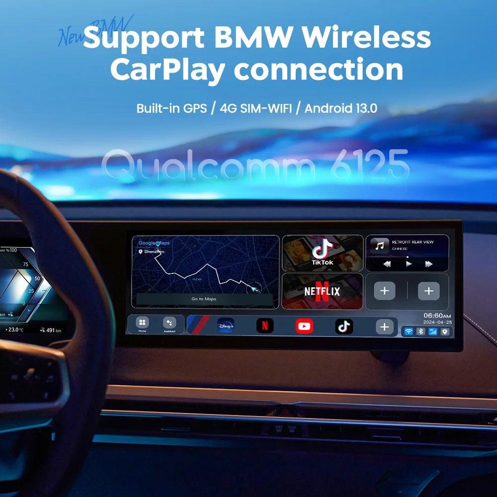 2025 新しい MMB ワイヤレスマルチメディア Carplay AI ボックス BT5.2