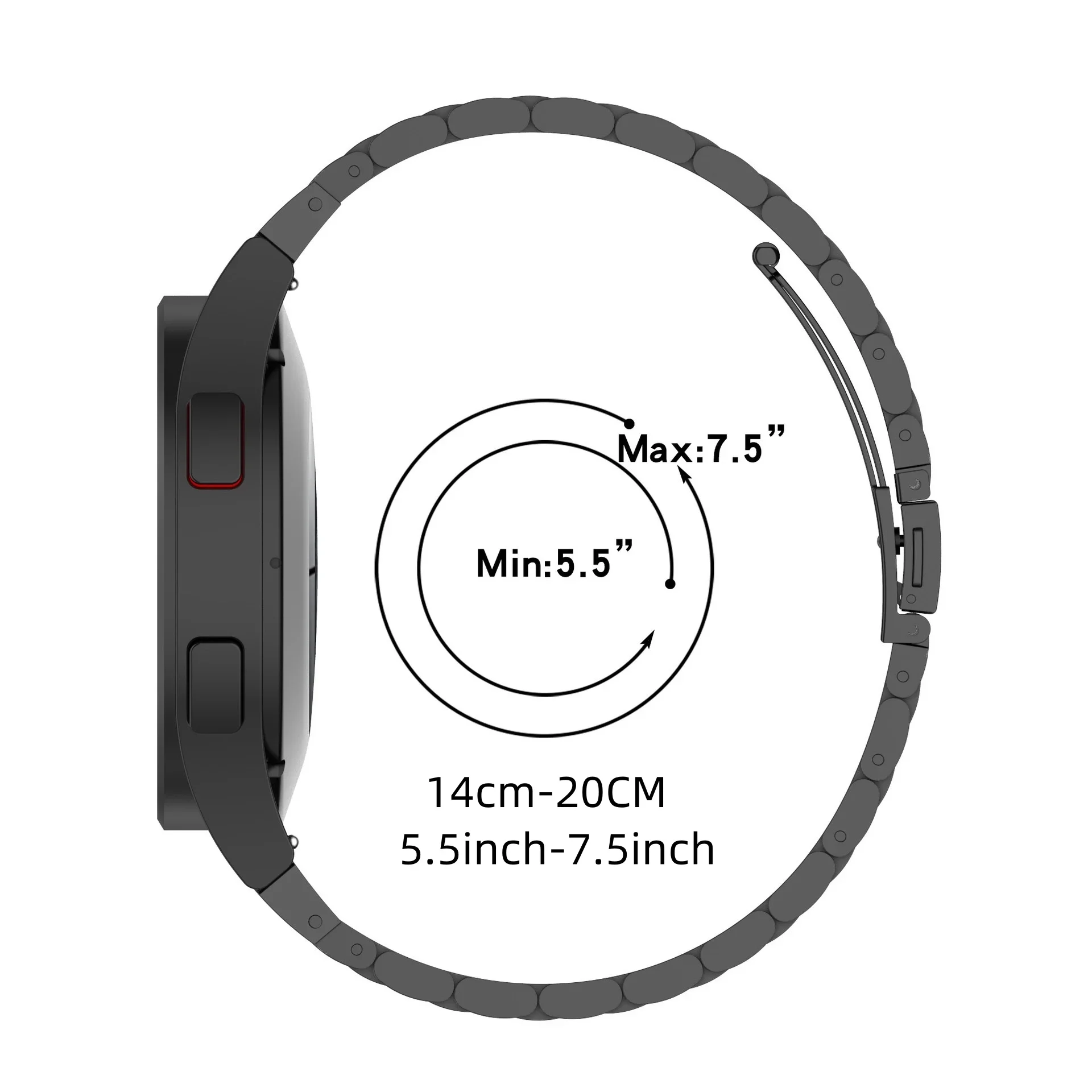 Elegant Stainless Steel Three-Column Metal Replacement Strap