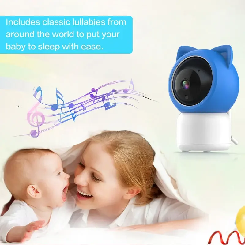 Remote Wireless Baby Monitor IR Night Vision 2-way Call Lullaby Temperature Monitor Video Nanny Radio Baby Camera