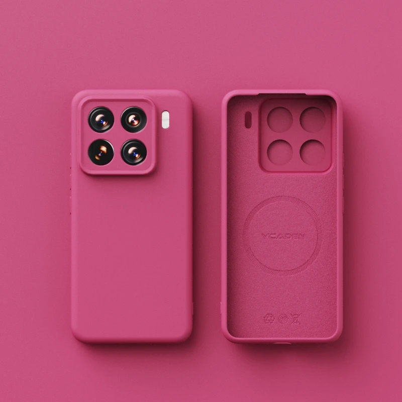 Shockproof Liquid Silicone Magnetic Wireless Charging Case - Solid Color Cover