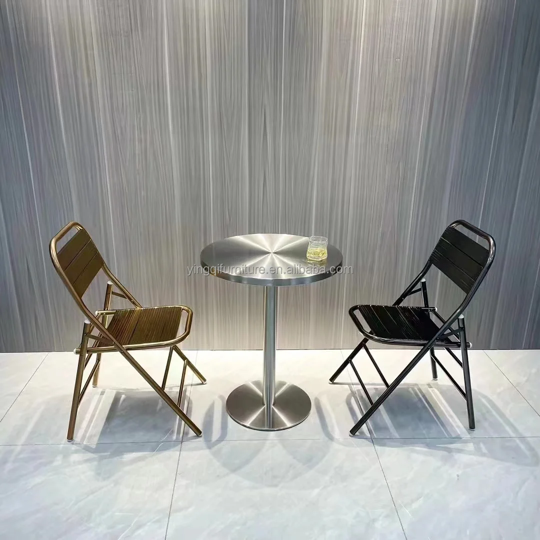 Hot Sale Stainless Steel Leisurely Chair For Coffee Shop Or Outdoor Camping