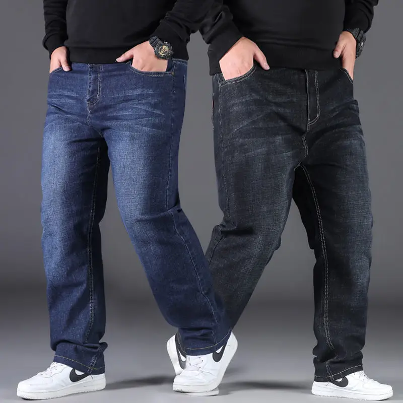 Denim Pants Denim Trousers Men's Oversize Plus Size Korean Fashion Baggy Casual 10XL Streetwear Wide Jeans