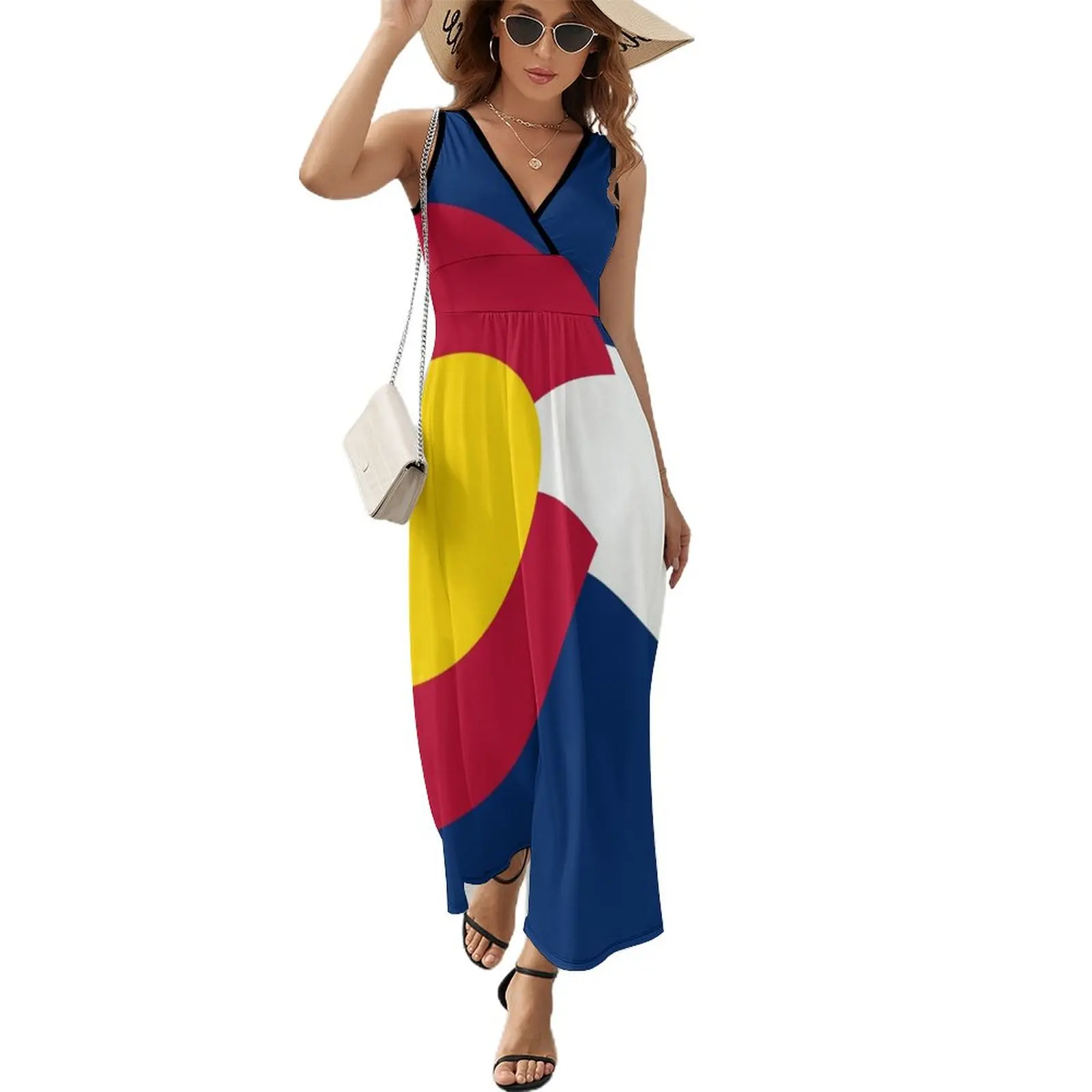 

Flag of Colorado Sleeveless Dress woman dress luxury woman evening dress dresses for women 2024 luxury designer party