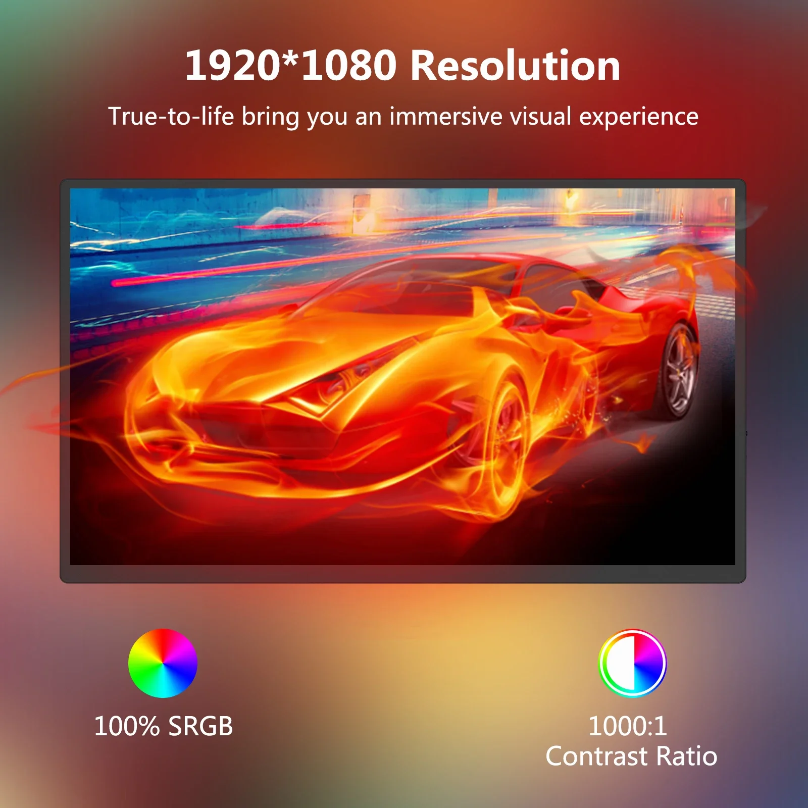 120HZ ޴  100% sRGB 1080P ũ HDR ̹ ÷, VESA  ĵ , Xbox, PS3, PS4  180   , 18.5 ġ
