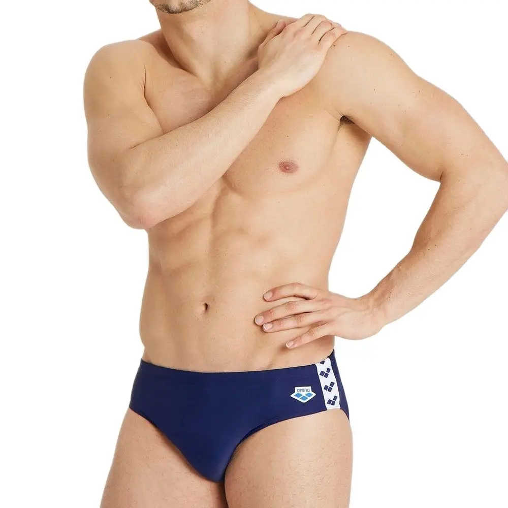 

Men's Printed Swim Briefs Triangle Shorts Swimming Trunks Racing Briefs Racer Bathers Professional for Training and Competition