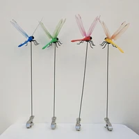 Pack 3 Libélulas de Simulación para Jardín | Clips Disuasorios de Plagas y Mosquitos | Decoración Exterior Realista