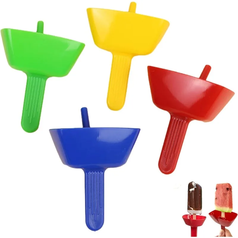 Reusable Popsicle Holder Drip Free for Kids Ice Cream Cone Holder for Popsicles Frozen Ice Pop Popsicle Drip Catcher with Straw