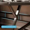 Home Office Gaming Desk with K-shaped Steel Legs, Laptop Computer Desk with Cable Management Hole, Study Room Corner Table 3