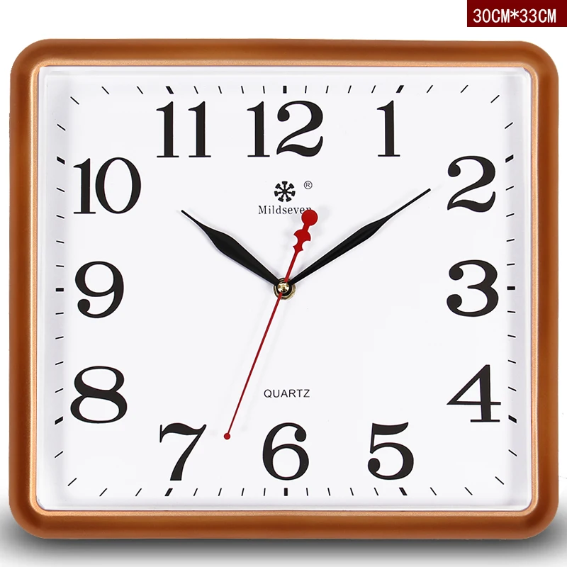 Large Square Digital Wall Clock with Led Calendar Color:Style 9;Sheet Size:13INCH 33X33CM