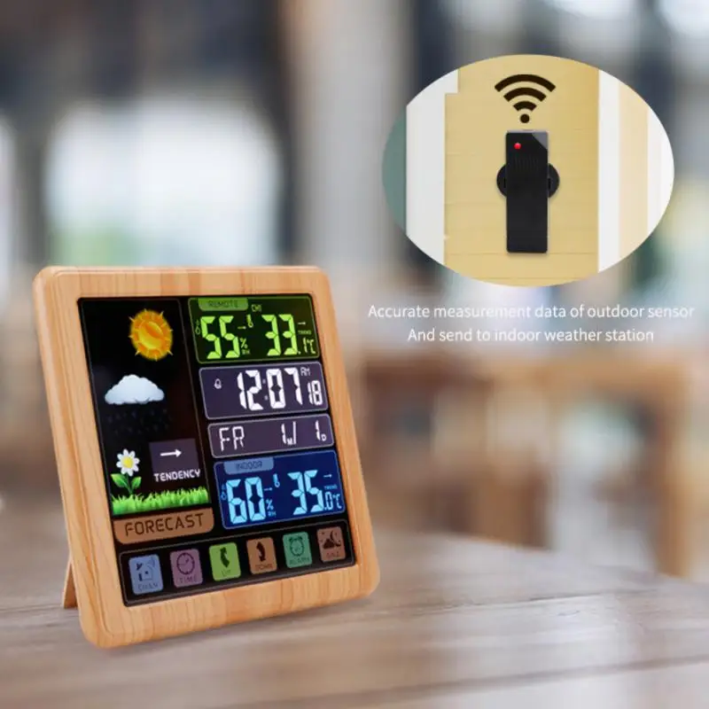 

Weather Station Portable Wireless Four-level Weather Forecast Delayed Alarm Usb Charging For Home/indoor/outdoor Thermometer