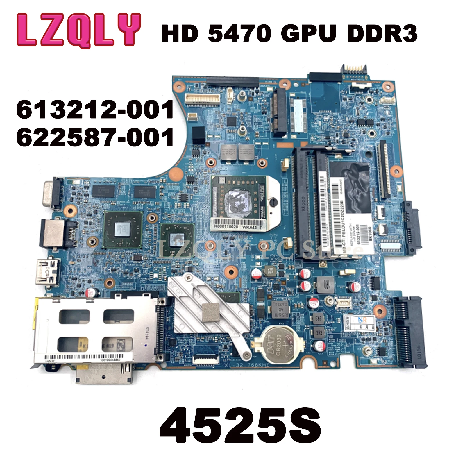 

LZQLY For HP Probook 4525s 613212-001 622587-001 Laptop Motherboard Socket S1 HD 5470 GPU DDR3 Free CPU Main Board Full Test