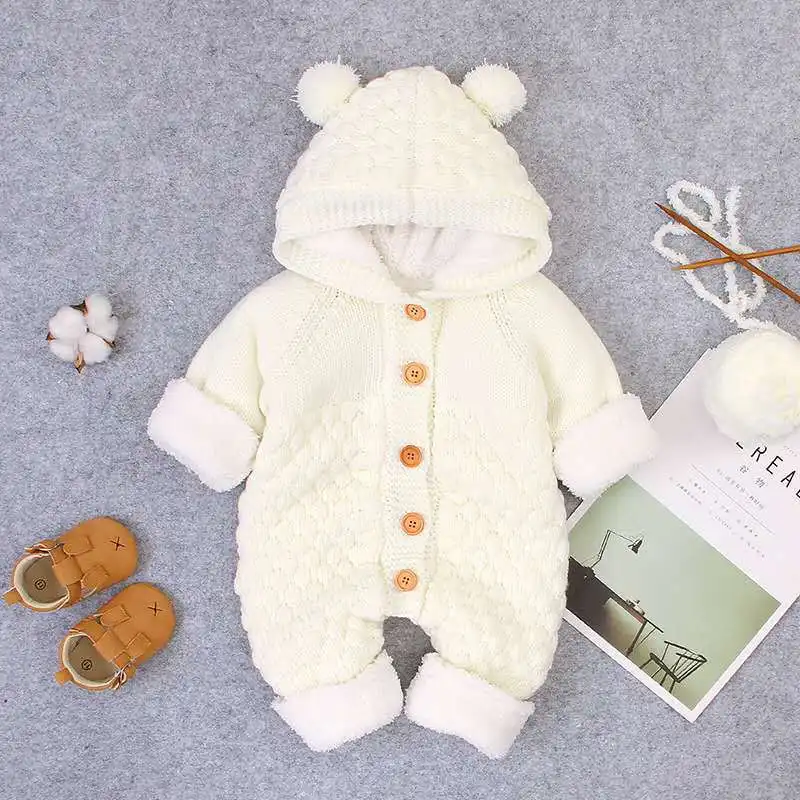 Winter Newborn Hooded Infant Children Clothes Onesie Jumpsuit Baby