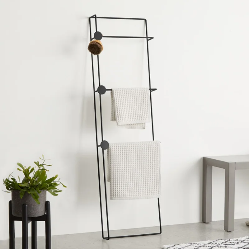 

Nordic floor type towel rack, bedroom hanger, toilet ladder, storage rack, bathroom towel, clothes rack