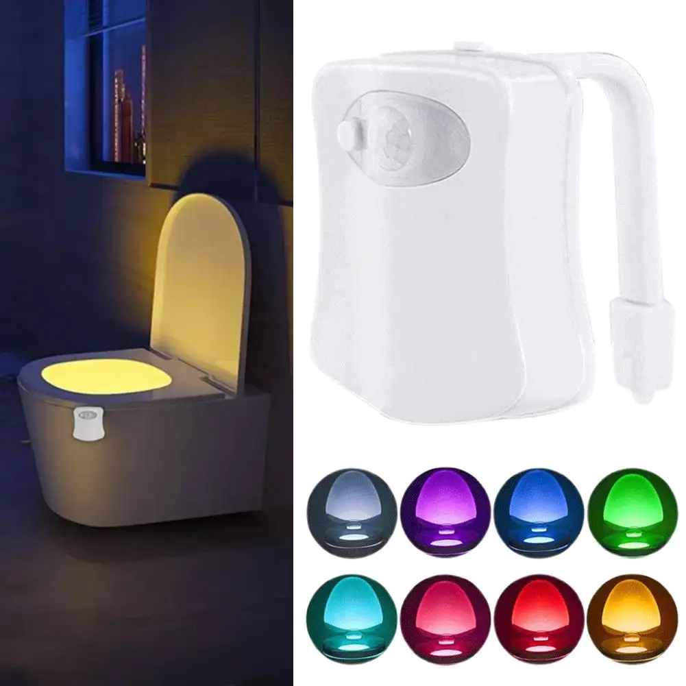 Multi Color Toilet Sensor Light Toilet Night Light Pir Motion Sensor Lights Led Washroom Night Lamp For Bathroom 8 C Z1t2