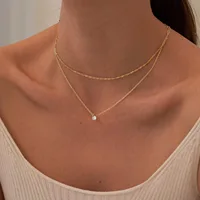 Diamond Necklaces for Women K Gold/Sterling Silver Choker Necklace Simple Gold Plated Jewelry Necklaces for Women Gifts 4