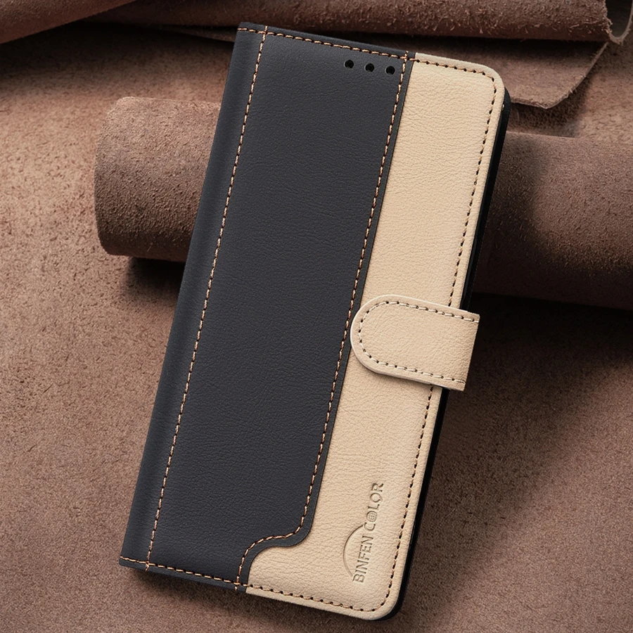 Leather Wallet Flip Case with Card Slot - Elegant Protective Cover