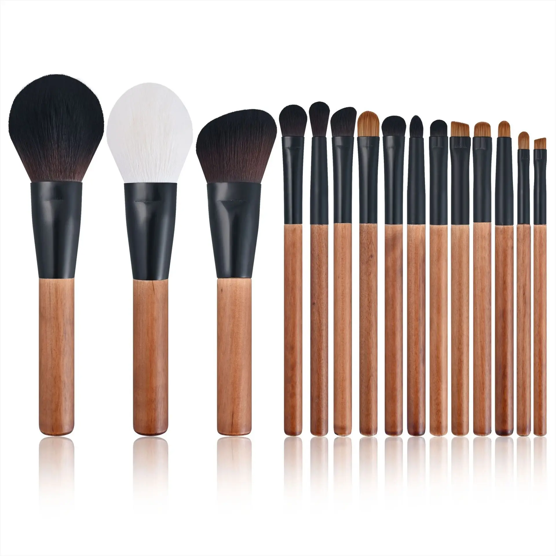 

BEIYALI 15 mahogany makeup brushes, animal hair and wool complete set of beauty tools