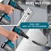 21V Lithium Battery Riveting Gun Brushless Motor Stainless Steel Portable Hand-held Riveting Gun Fully Automatic 3.2/4.0/4.8mm 4