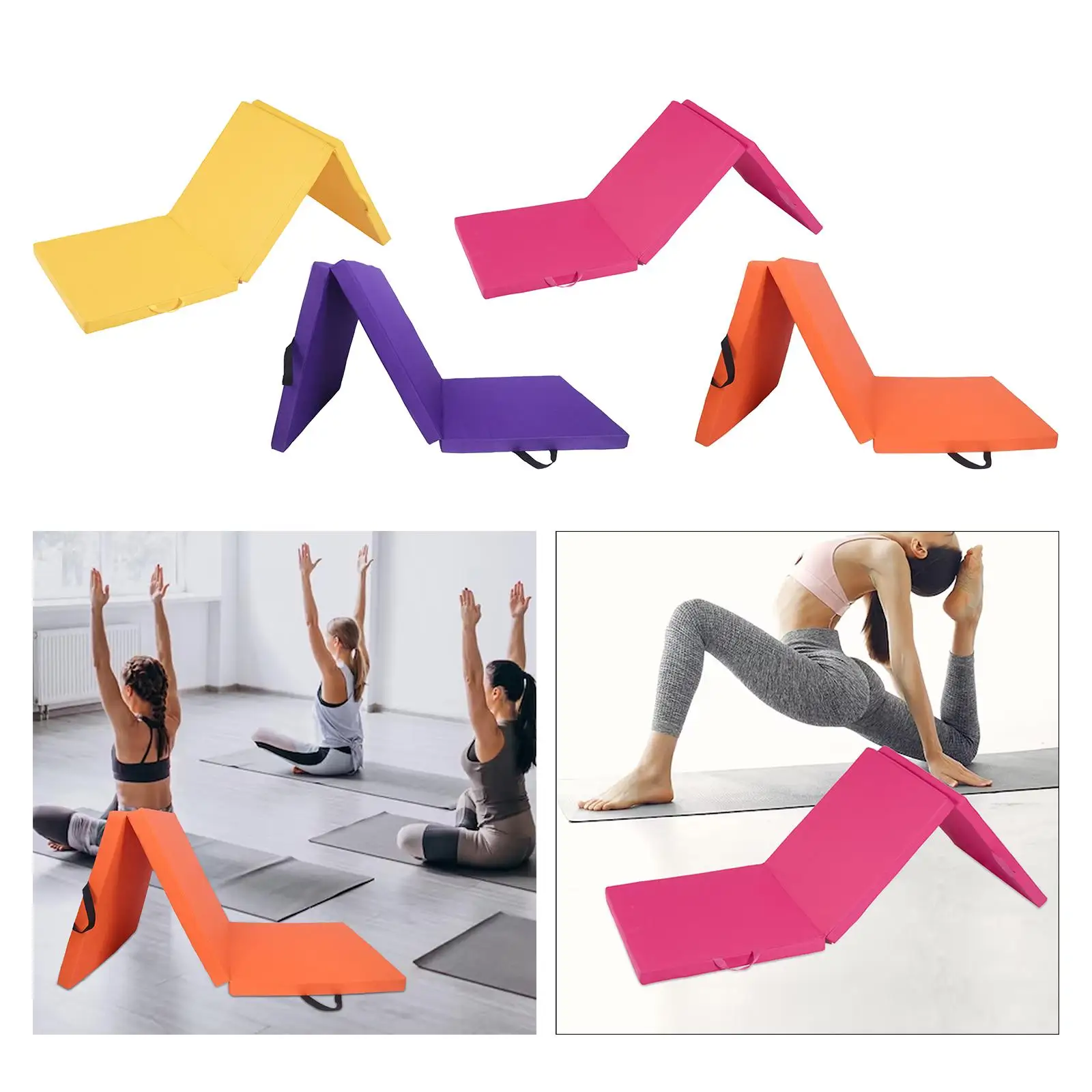 Tri Fold Folding Exercise Mat Yoga Mat Gym Yoga Pad for Fitness Outdoor Yoga Mat