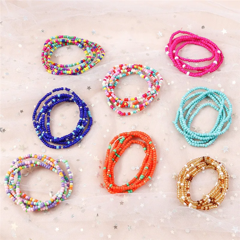 Braccialetti Impilabili Donna Stile Boemo - Set 4 Con Perline
