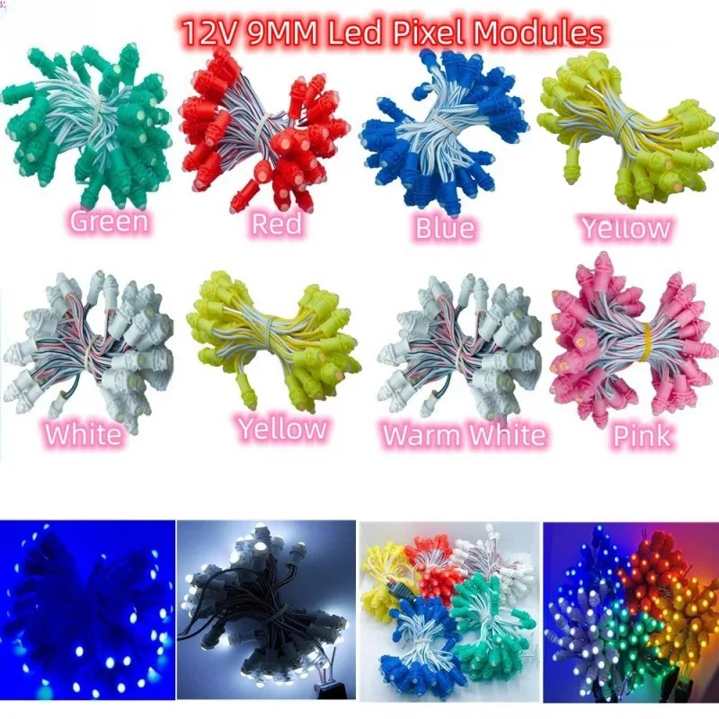 LED Light LED Modules LED Module Lights String 500pcs 12V Single Color Led Module 7Color Led Light String Point Lighting Advertisement Display For Christmas Festival Decor