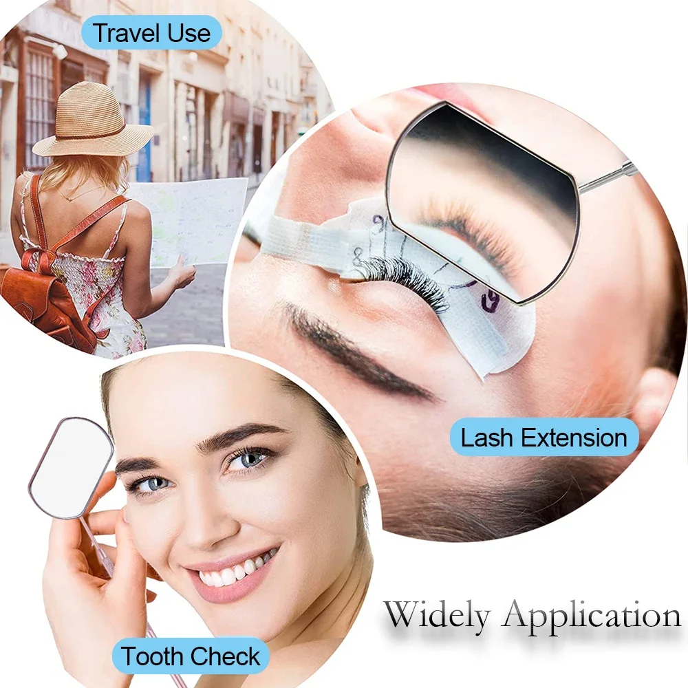 Mirror Large Checking False Eyelash Eyelash Stainless Steel Magnifying Makeup Mirror Dental Mouth Mirror Lash Extension Supplies