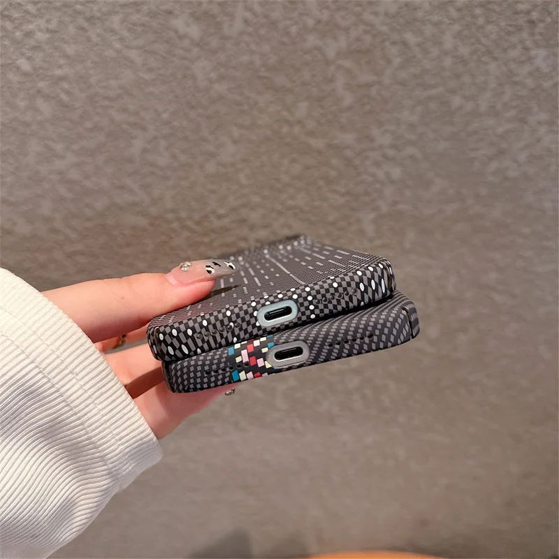 Luxury Carbon Fiber Texture Shockproof Phone Case - Hard PC Cover