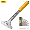 Deli New Good Quality Stainless Steel Wallpaper Paint Tiles Flooring Scraper 600 mm Remover With Blade Household Cleaning Tools 1