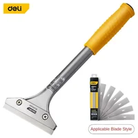 Deli New Good Quality Stainless Steel Wallpaper Paint Tiles Flooring Scraper 600 mm Remover With Blade Household Cleaning Tools 1