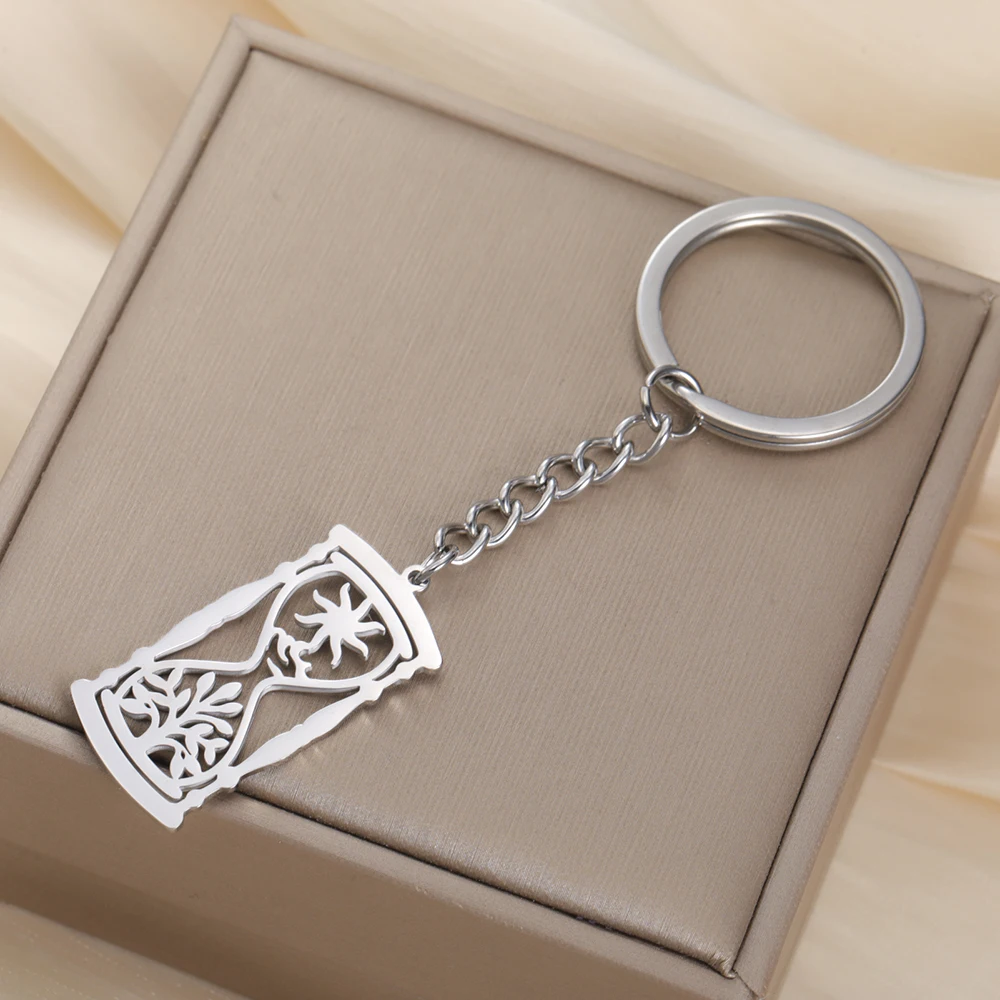 Dawapara Sanduhr-Halskette, Sonne und Baum des Lebens, Anhänger, Edelstahl, Schutz, Amulett, Paare, Freundschaft, Schmuck, Geschenk – Detail 19