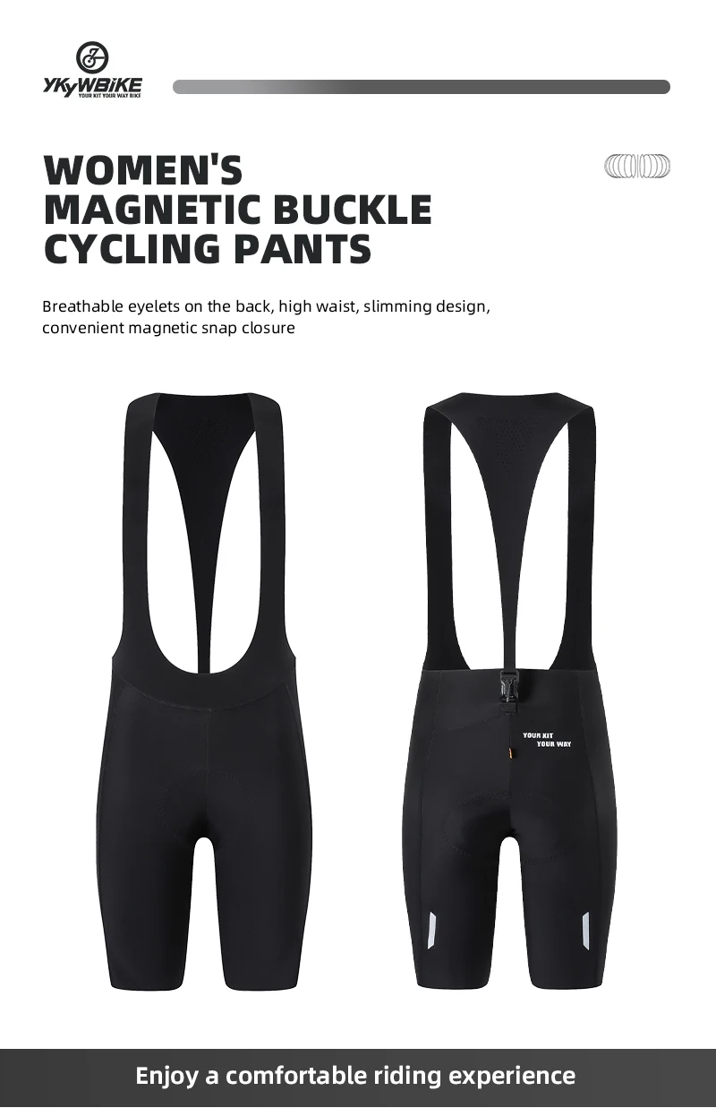 YKYWBIKE Women's Cycling bib shorts Bike Bib Shorts Pro MTB Cycling Bib 3D High Density Pad Excellent Performance 6H ride