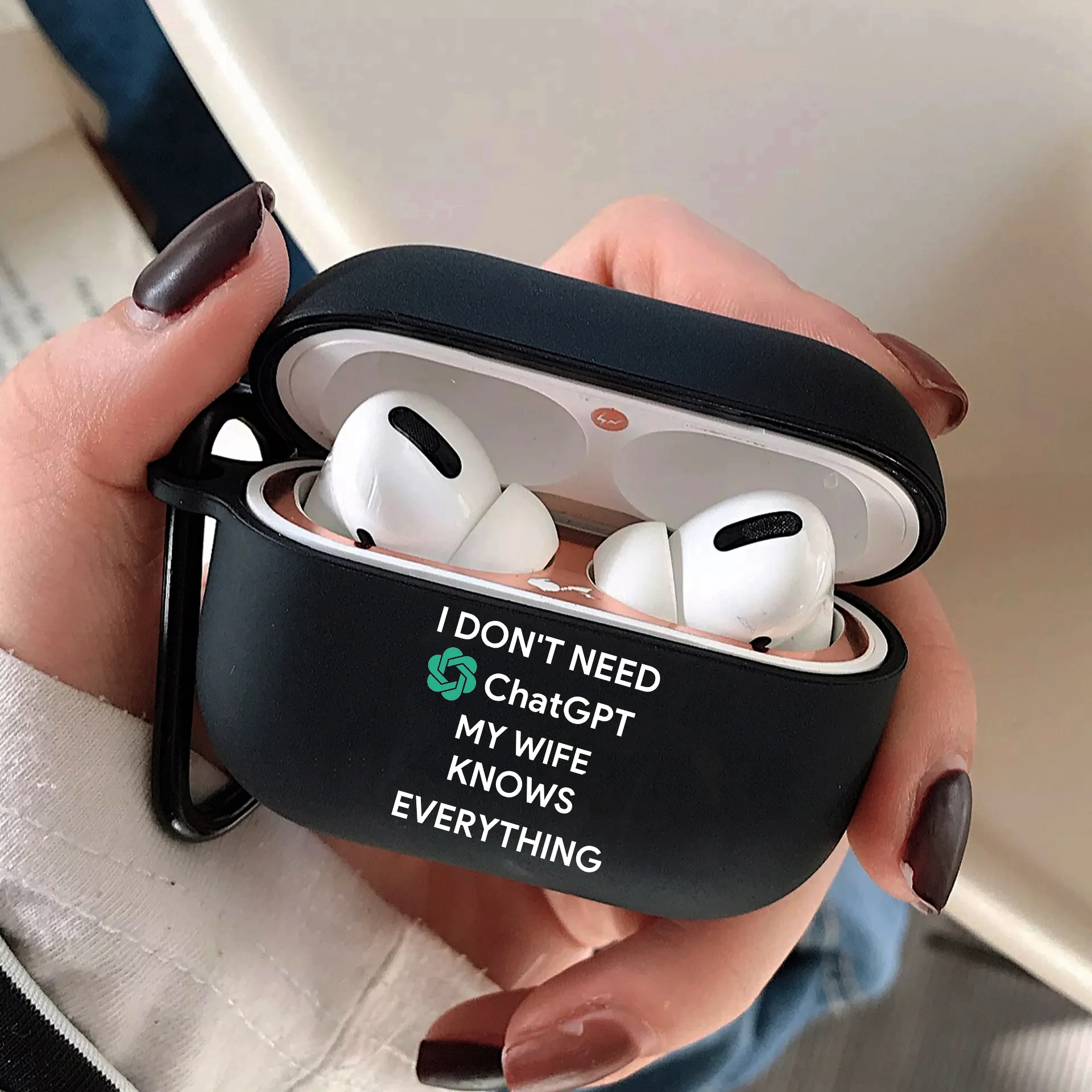 Chatgpt Funny Airpods Custodia Per Air Pod Pro2 3 2 1 Pro Wireless Bluetooth Auricolare Box Cover Coque