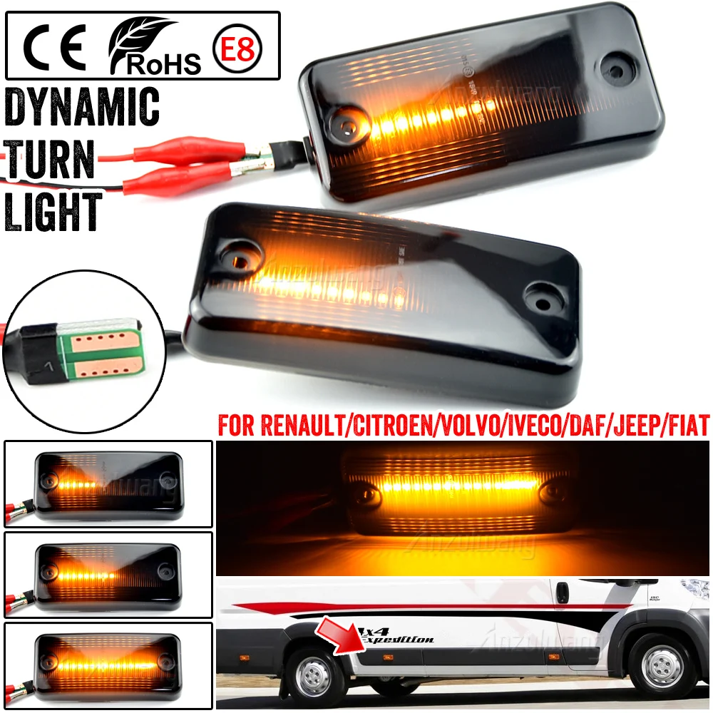 LED Side Marker Light lamp Smoke FOR Fiat Ducato IVECO Daily Citroen