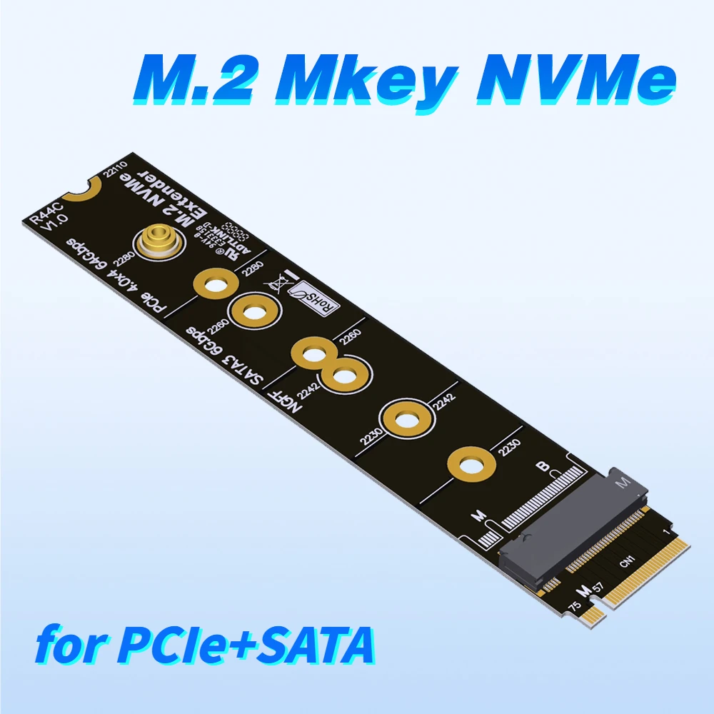 

M.2 M-Key NVMe SSD-адаптер, удлинитель для защиты слота для карты, расширитель для PCIe + SATA протокол 4,0 X4 32G/S SATA3