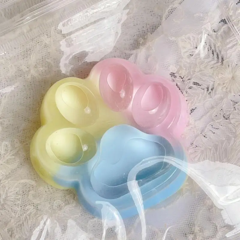 Big Cat Paw Silicone Squeeze Toys for Stress Relief Squish Paw Soft Sensory Fidget Toys Desk Accessory for for Kids Teens Adults 3