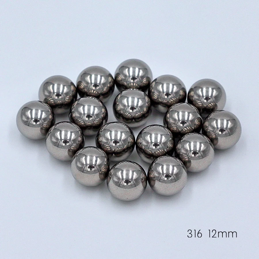 

12mm ( 0.4724" ) AISI 316 Stainless Steel Ball Grade 100 High Precision Solid Bearing Balls