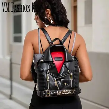 Giacca moda zaino stile Punk zaino da donna vestiti di alta qualità forma microfibra Mochilas Mujer Femininas Bolsos