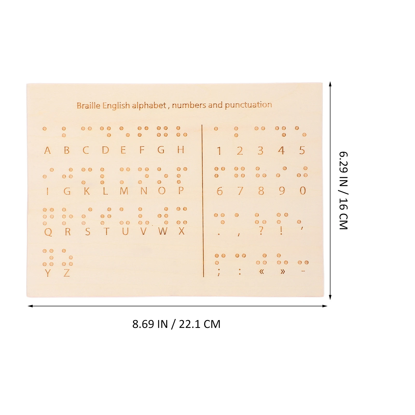Braille Alphabet Board for The Blind People Reading Device Books Assistant Letter Boards Wood Assistive Devices Braille Board