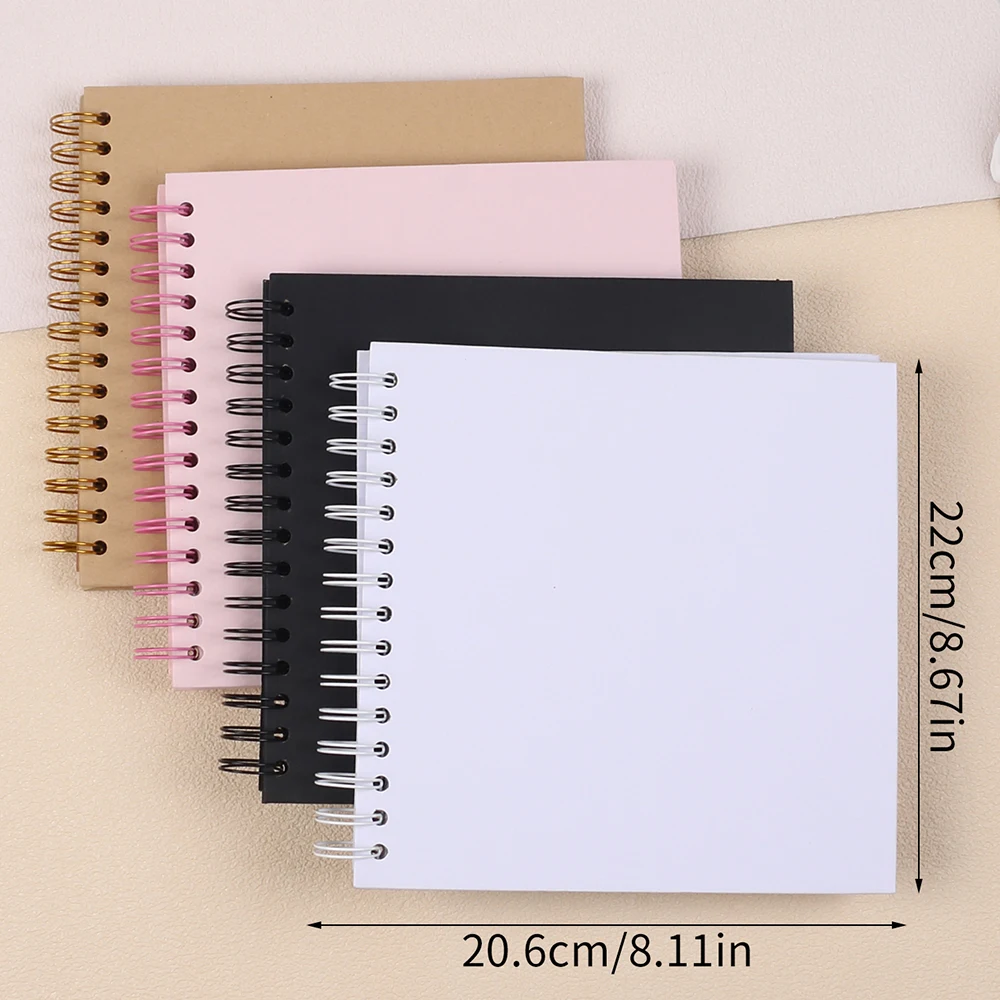 8인치 DIY 스크랩북 사진앨범 40페이지 하드커버 크라프트지 사진첩 빈 메모리 스크랩북 DIY 공예 기념일용