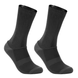 Anti-Slip Seamless High-Tech Compression Sports Socks - 39-45 (Black)