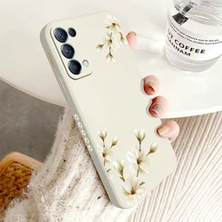 Elegant Flowers Shockproof Silicone Phone Case - Soft Protective Cover for OPPO Reno 10 Pro 5G (White-646)
