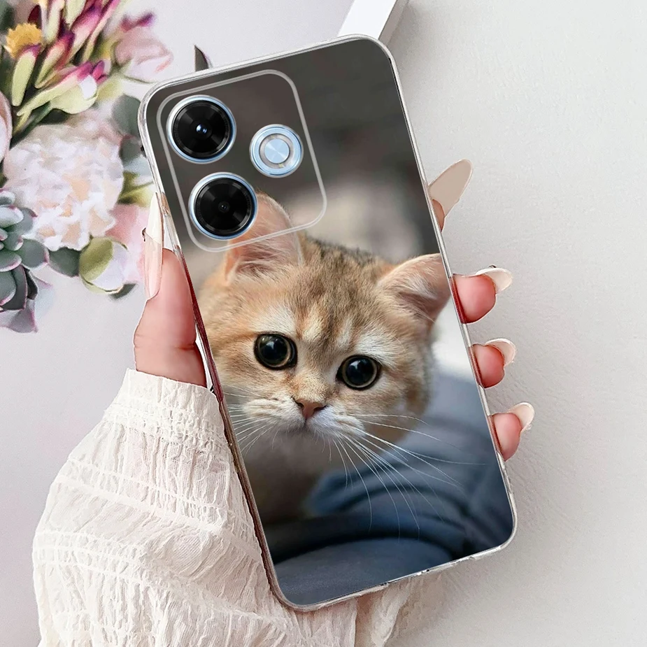 Cute Cat & Lucky Koi Painted Soft Slim Phone Case - Stylish Protective Cover