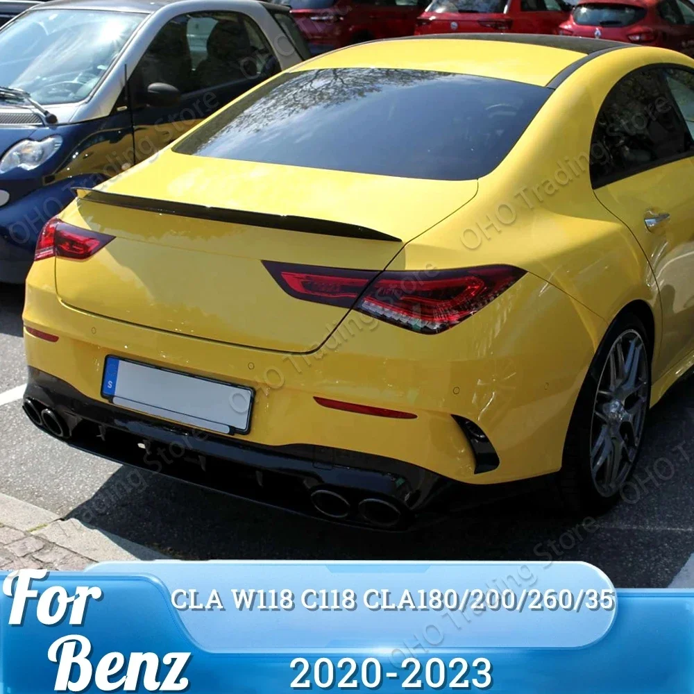 

For Mercedes Benz CLA class C118 W118 X118 Rear Boot Trunk Spoiler Wing CLA180 200 220 250 CLA35 CLA45 AMG 2020 2021 2022 2023