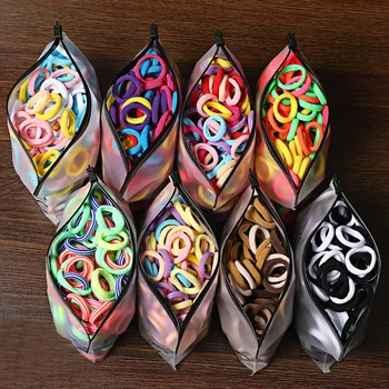 50/100 pezzi fasce per capelli per bambini nastri per capelli in nylon colorato elastici per bambini leghe elastiche per capelli accessori per ragazza