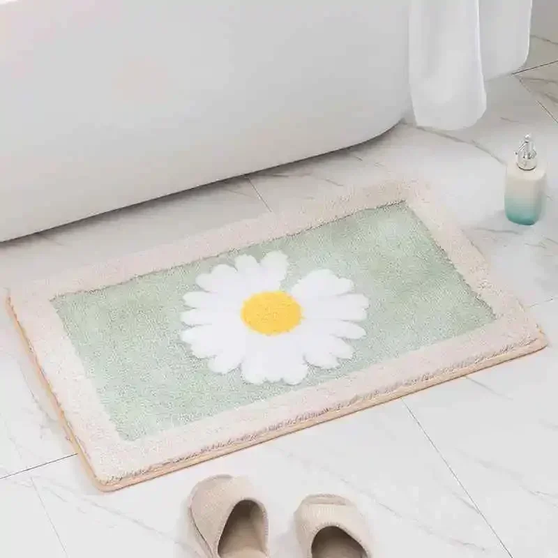 

2023 Новый мультяшный коврик с маргаритками, Противоскользящий коврик для ванной комнаты, абсорбирующий коврик для спальни